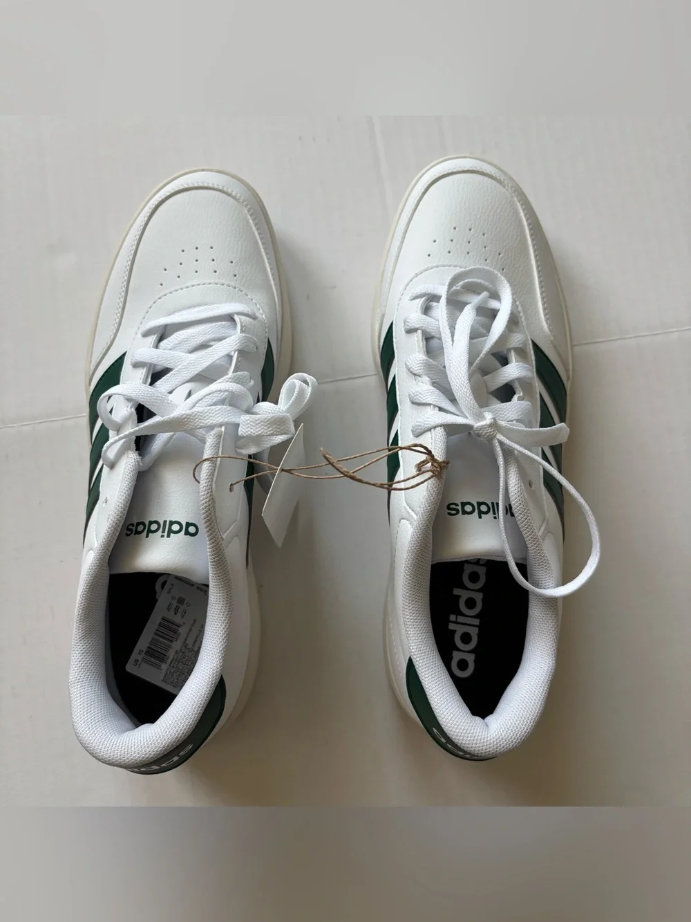 Adidas Breaknet 3.0 White Green Classic Sneakers Men’s Size 10 Style JR3549